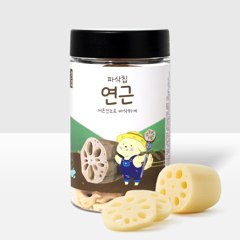 [댕댕이연구소] 저온건조 비건 간식 파삭칩 연근 (50g)
