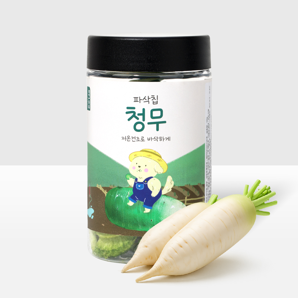 [댕댕이연구소] 저온건조 비건 간식 파삭칩 청무 (50g)