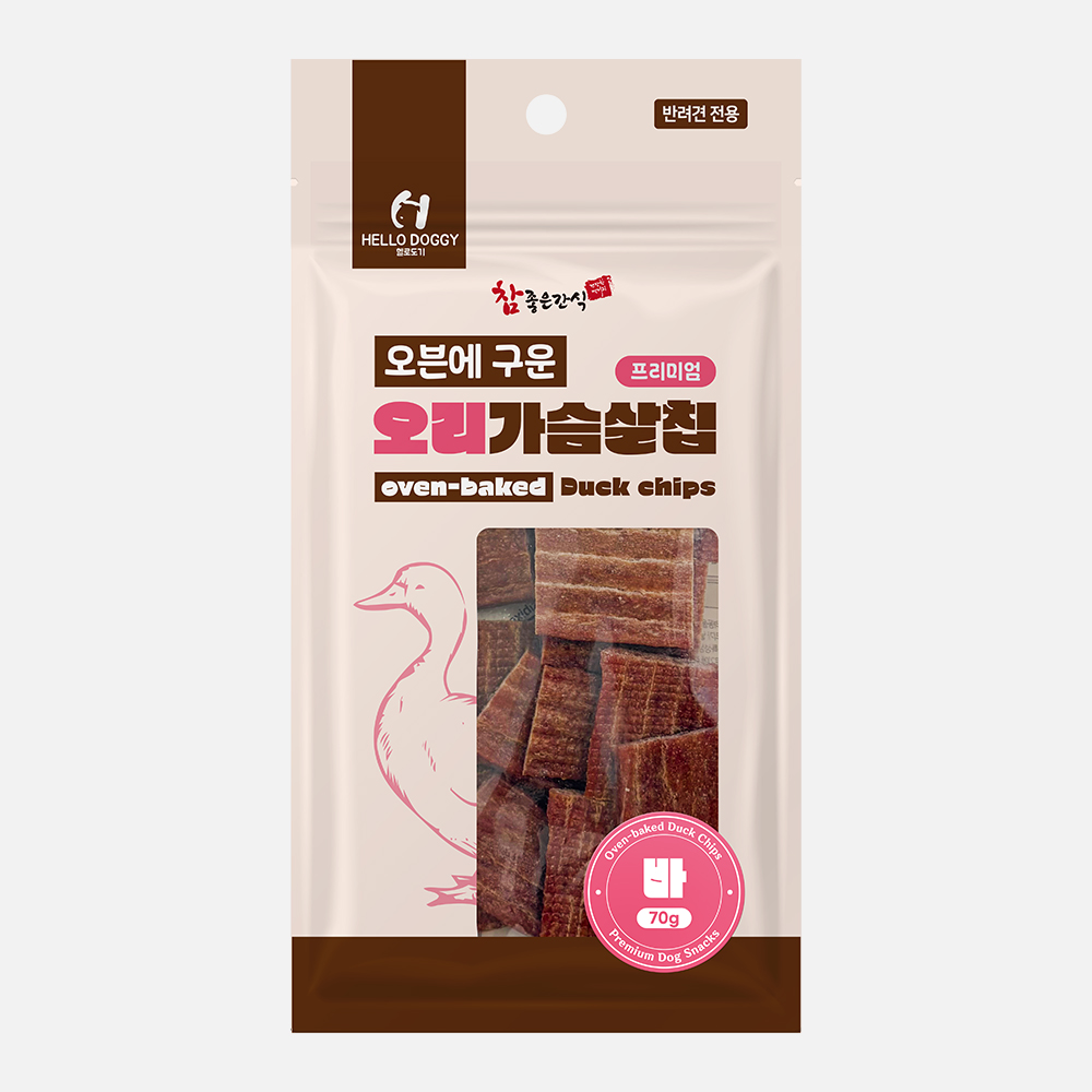 [헬로도기] 오븐에구운 오리가슴살칩 (바/70g)