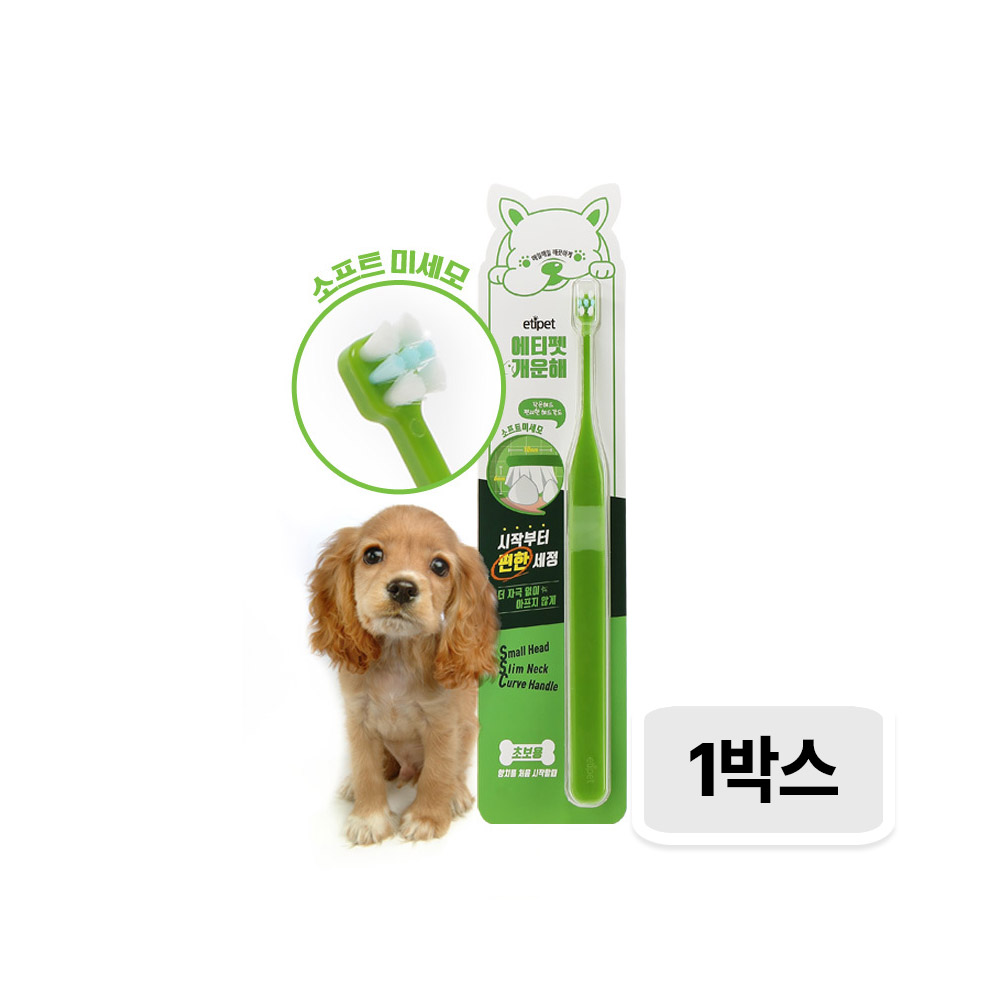 [1박스] 에티펫 개운해 초보자용 시작부터 칫솔 1P×8개